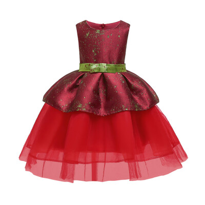 

Floral Baby Girl Princess Bridesmaid Pageant Gown Birthday Party Wedding Dress
