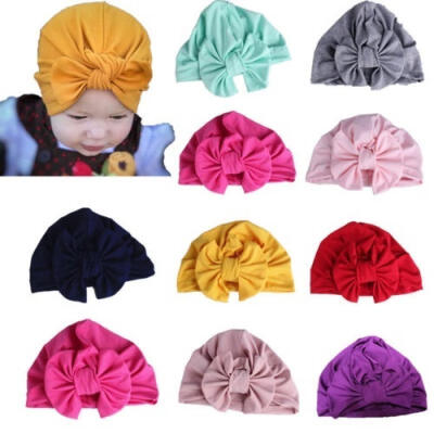 

Newborn Elastic Stretch Head Wrap Infant Turban Toddler Baby Girl Knot Headbands