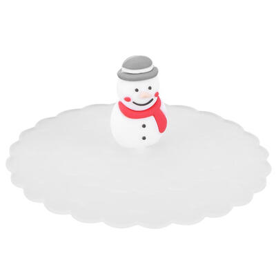 

Silicone Transparent Snowman Insulation Cup Cover Tea Coffee Sealing Lid