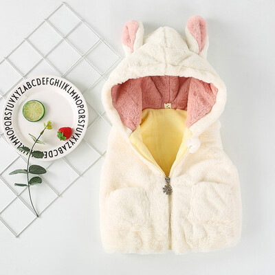 

Newborn Baby Boys Girls Cartoon Ears Jacket Waistcoat Winter Warm Clothes Coat