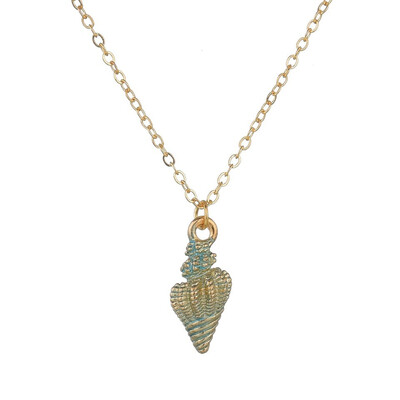 

X-NO BUY Colorful Double Shell Pendant Necklace For Women New Fashion Pendants&Necklace Summer Jewelry Female Handmade Necklace