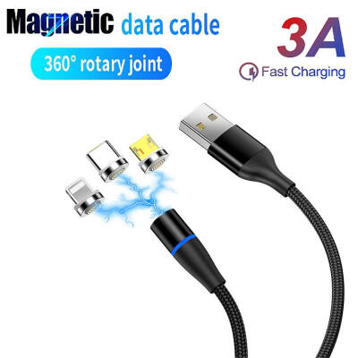 

Cwxuan 3 in 1 Magnetic Cable Kit 3A Fast Charging Data Cable For iPhone Huawei Xiaomi Samsung Vivo-1m