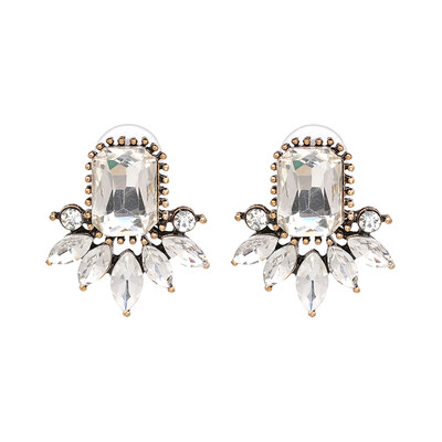 

2019 New Fashion Jewelry Simple Crystal Stud Earrings Brand Rhinestone Vintage Earrings For Women Wholesale J50165