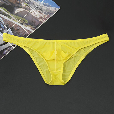 

Men Seamless Underwear Briefs Sheer Bulge Pouch Lingerie Thongs Panties Sissy