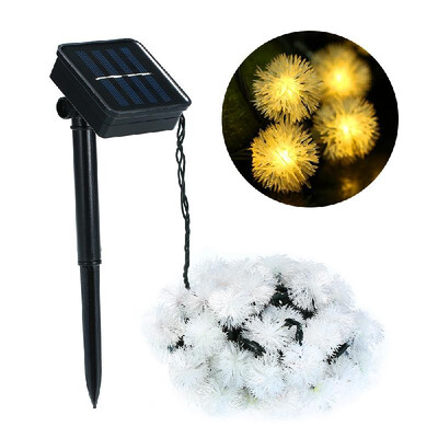 

Solar String Lights 23ft 50 LED Rope Light Puffer Ball 8 Modes Multicolor for Party Garden Home Festival Decoration