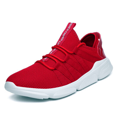 

Men Mesh Casual Shoes Breathable 2019 new Summer Spring Knitted Fly weaving Flats Shoes Male Fashion Footwear Running Shoes