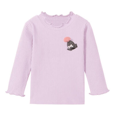 

Cute Warm Long Sleeve Girls Kids Princess T-shirt Pit Strip Bottoming Tops