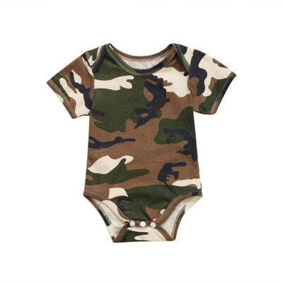 

Cute Newborn Clothing New Baby Boys Girls Camo Short Sleeve Romper Jumpsuit Casual Clothes Outfit 0-2T