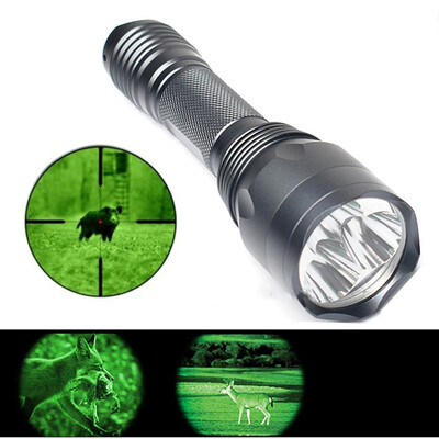 

Saidsome Zoomable 800LM XM- T6 Green Light LED Flashlight Focus Torch 18650AAA flashlight lamp