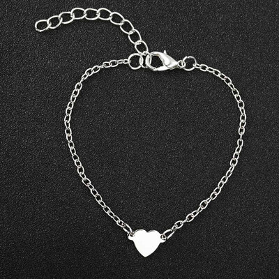 

Fashion Simple Love Heart Shape Hand Cord Bracelet Unisex Pair Hand Chain Jewelry Hot Gift