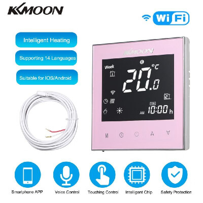 

KKmoon Digital Underfloor Heating Thermostat for Electric Heating System Floor & Air Sensor with WiFi Connection & Voice Control E