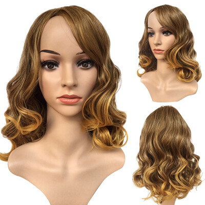 

〖Follure〗Fashion Synthetic Short Cruly Glod Hair Wig Natural Hair Full Wigs For Women