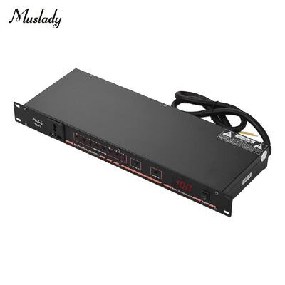 

Muslady DB-01 9-outlet Rack Mount Power Sequence Controller Conditioner Surge Protector Power Supply Regulator with LED Display fo
