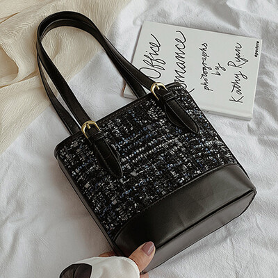 

Nizi handbag woman 2019 summer new Xiaoxiangfeng chain texture grid single shoulder oblique span bag