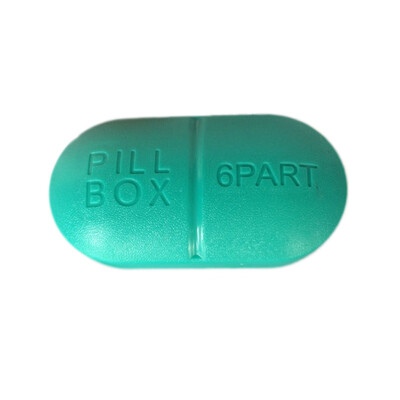

Toponeto Portable Carry On Gum Pill Box 6 Compartment Travel Case Holder