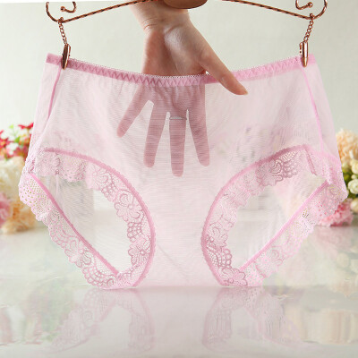 

Women Sexy Underpants Briefs Ultra-thin Mesh Lace Transparent Seamless Knickers