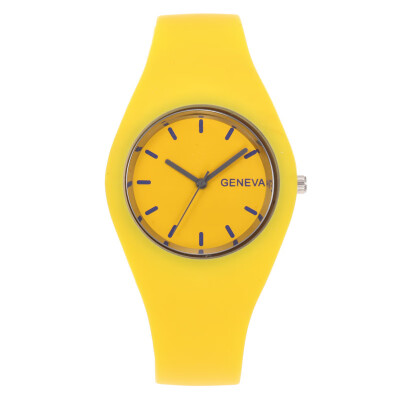 

Ultra-thin Geneva candy color silicone watch student jelly fashion tide casual silicone watch