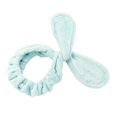 

Rabbit Ears Elastic Headband Women Makeup Hair Band Bath Spa Wash Headwear