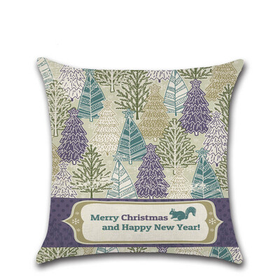 

Tailored Merry Christmas Pillow Cases Linen Sofa Cushion Cover Home Decor