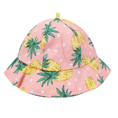 

Newborn Baby Girls Boys Sun Hats Cotton Fisherman Cap Pineapple Floral Hat