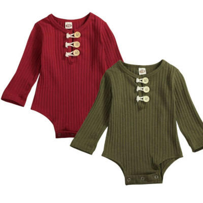 

Newborn Baby Girls Cotton Clothes Long Sleeve Romper Jumpsuit Bodysuit Outfits