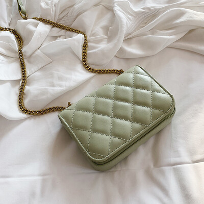 

Small fragrance rhombic chain bag female 2019 new wave Korean version of the wild single shoulder slung fashion texture small square bag