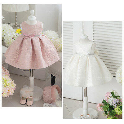 

Flower Girl Dresses Bowknot Lace Solid Bridesmaid Formal Party Dress Children AU