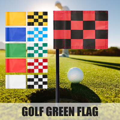 

Golf Green Flag Practice Putting Training Green Flag Nylon Golf Flag Pure Color Checkered Golf Target Flags