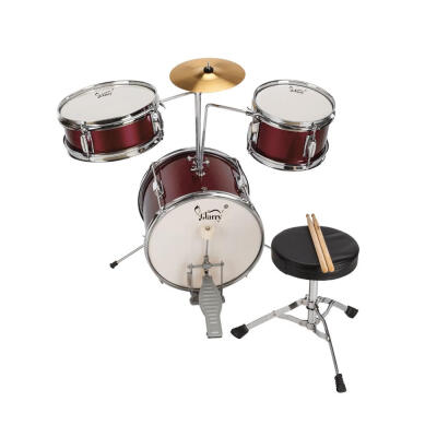 

Ktaxon 3 Piece 13 inch Drum Set with Drum Sticks Pedal Drum Stool Screw Wrench&Cymbal for Junior Kids 5-Colors Available