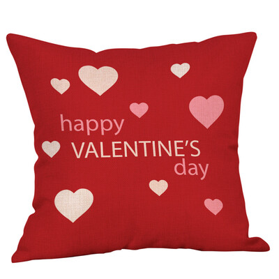 

〖Follure〗Valentines Day Polyester Printed Sofa Car Home Decoration Pillow Case