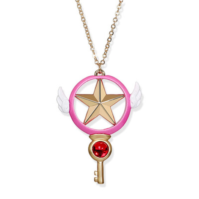 

Design Anime Cardcaptor Sakura Necklace Pendant Cute Cosplay Stars Pendant Jewelry