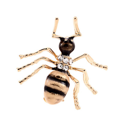 

Vivid Cute Ants Brooch Animal Corsage Pins Kids Women Gifts Gold-color Animal insect Brooch Collar Clothes Accessories Jewelry