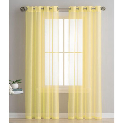 

Tulle Mesh Panel Solid Color Screen Solid Color See-Through Tulle Curtain