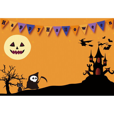 

9 Styles New Halloween Pumpkin Background Wall Horror Decoration Photography Background Props 3X5Ft