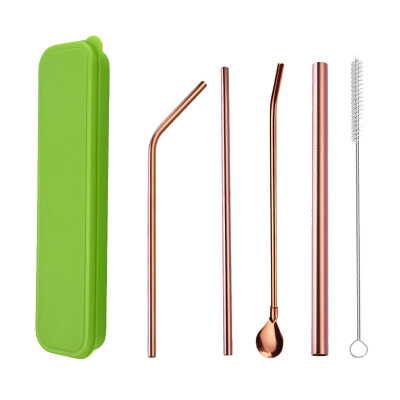 

Toponeto Long Stainless Steel Metal Drinking Straws With Cleaning Brushes Set Recycle