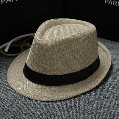 

Unisex Straw Fedora Sun Hat Panama Trilby Crushable Mens Ladies Foldable Travel