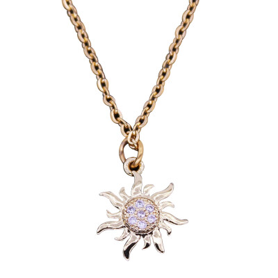 

Fashion Jewelry Womens Shiny Rhinestone Sun Pendant Necklace Christmas Gift