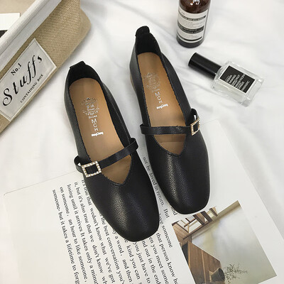 

Womens shoes 2019 new spring grandma shoes thick shoes 2018 Korean version of the spring&autumn Joker with bean shoes childre