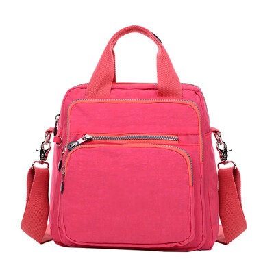 

Women Waterproof Zipper Tote Handbag Nylon Shoulder Bag Outdoor Travel Backpack