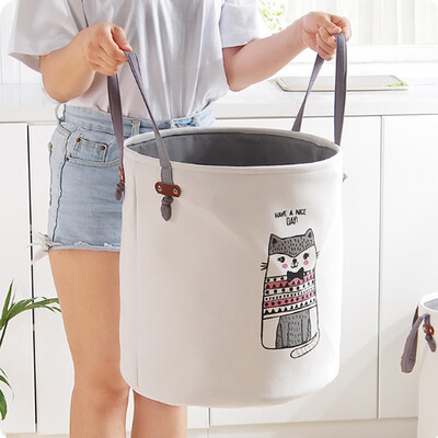 

Toponeto Animal Canvas Sheets Toy Storage Bag Laundry Clothes Basket Folding Storage Box