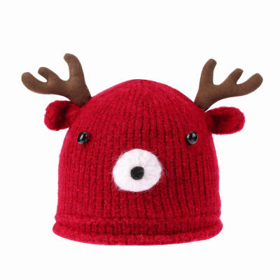 

Fashion Kids Boys Girls Cartoon Deer Warm Hat Children Knitted Beanie Cap