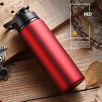 

Siaonvr Portable Stainless Steel Sports Bottle Straight Drink Bicycle Travel Cold Kettle