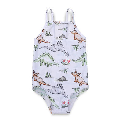 

Kids Baby One Piece Swimwear Summer Dinosaur Print Beachwear Bathing Suit