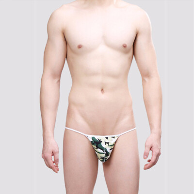 

Mens Sexy Y-front Camo Underwear Mini Briefs Bottom Pants Underpants Short