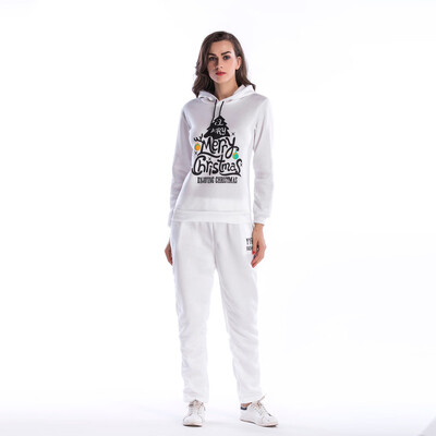 

Tailored Christmas Women O-neck Long-Sleeve Print Sports Suit Sweatshirt Blouse And Pant
