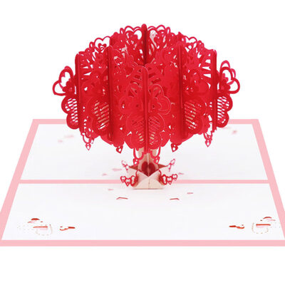 

Romantic Love Heart Tree 3D Pop Up Paper Greeting Card Birthday Festival Gift