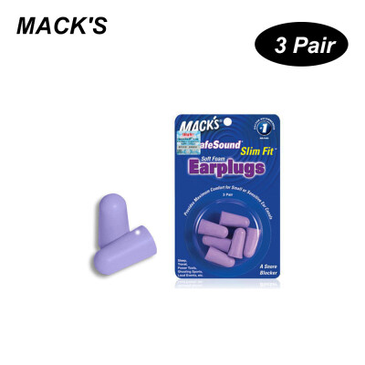 

MACKS 3 Pair Anti-noise Foam Earplugs Washable Professional Soundproof Ear Plugs for Sleeping Working Travelling Hearing Protecti