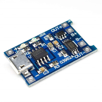 

10PCS 5V Micro USB 1A 18650 TP4056 Lithium Battery Charging Board