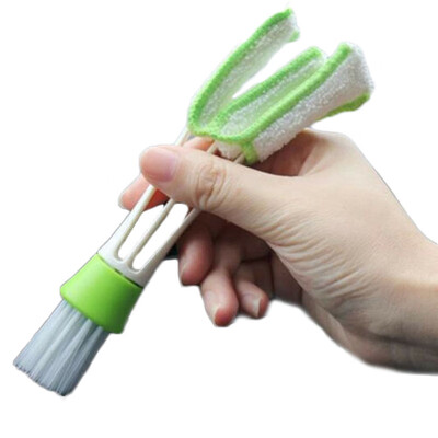 

Double Head Car Vent Air Conditioner Cleaning Brush Cleaner Dusting Remove Tool