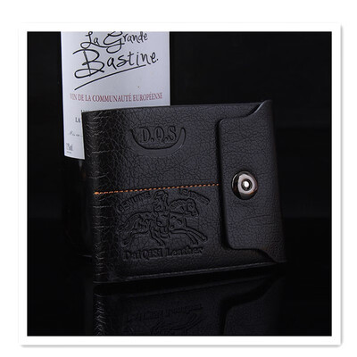 

New mens wallet soft leather short paragraph vertical multi-card leather wallet mens card package driving license wallet youth